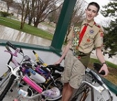 Eagle Scout hopeful refurbishes bikes for needy families