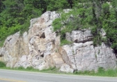 Roadside geologic landmark is saved from the bulldozer