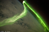 Astronauts photograph green glow of the Southern Lights from new angle: Above them