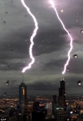 Stunning images as storm breaks over Chicago